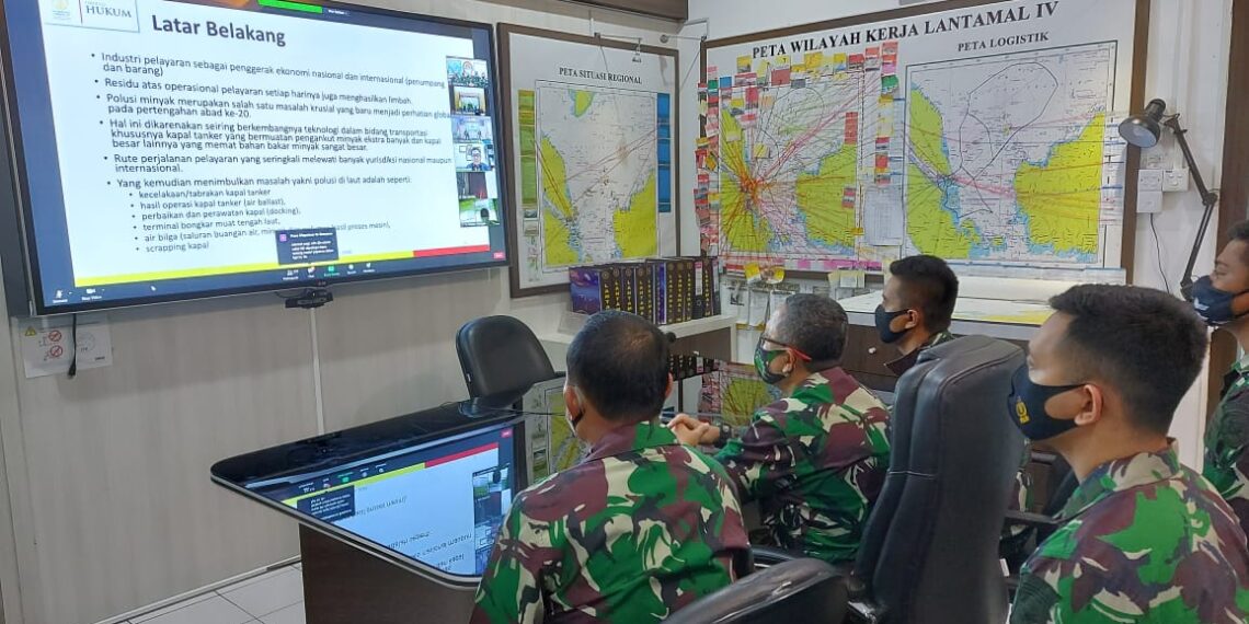 Kadiskum Lantamal IV Ikuti Acara Webinar, Pencegahan, Pencemaran Dilaut.