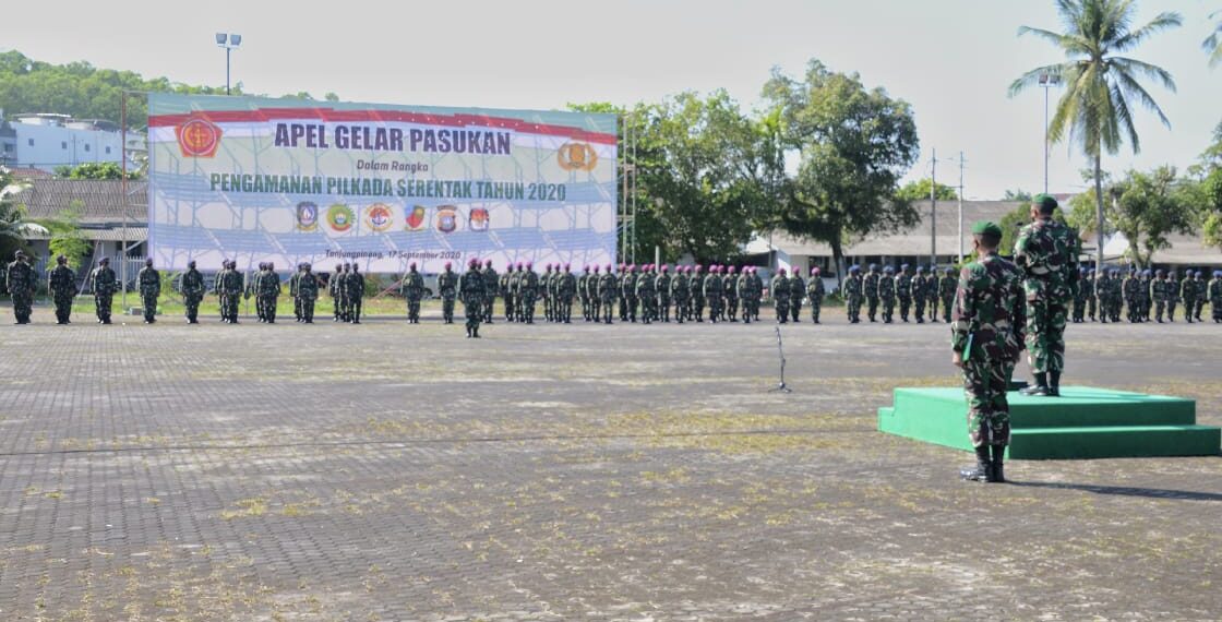 Danlantamal IV Hadiri Apel Gelar Pam Pilkada Provinsi Kepri
