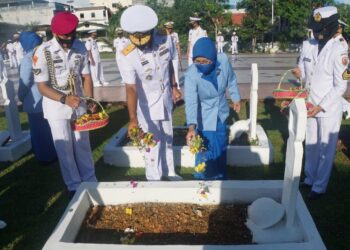 Danlantamal IV Pimpin Ziarah Rombongan Jelang Hut Ke-75