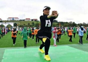 Senam Sehat Bersama Rangkaian Kegiatan HUT Kabupaten Natuna Ke-21