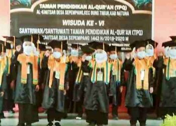 Wisuda ke-VI Santri TPQ Al-Kautsar Desa Sepempang Berlangsung Sukses