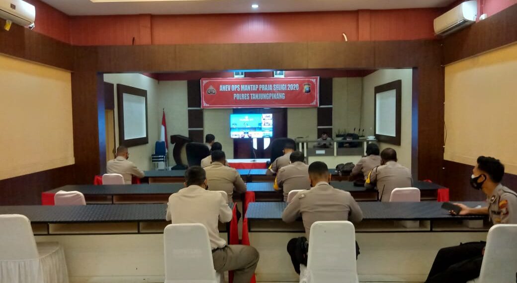 Polres Tanjungpinang Ikuti Vikcon Pelatihan Aplikasi Perubahan (4M)