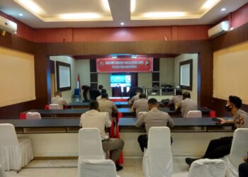 Polres Tanjungpinang Ikuti Vikcon Pelatihan Aplikasi Perubahan (4M)