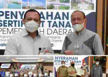 Bupati Natuna Hadiri Penyerahan Sertifikat Tanah Aset Pemerintah Daerah se-Kepri