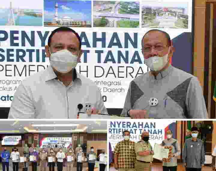 Bupati Natuna Hadiri Penyerahan Sertifikat Tanah Aset Pemerintah Daerah se-Kepri