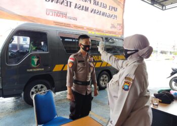 Pastikan Kondisi kesehatan Personil Anggota Polres Tanjungpinang Dalam Tim Bertugas OMPS