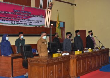 DPRD Lingga Gelar Paripurna Penetapan Bupati dan Wakil Bupati Masa Jabatan 2021-2024