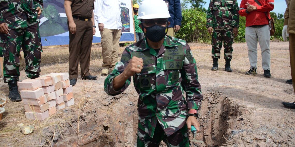 Wadanlantamal IV Hadiri Acara Peletakan Batu Pertama pembangunan Taman Migas