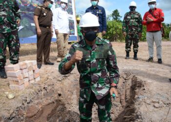 Wadanlantamal IV Hadiri Acara Peletakan Batu Pertama pembangunan Taman Migas
