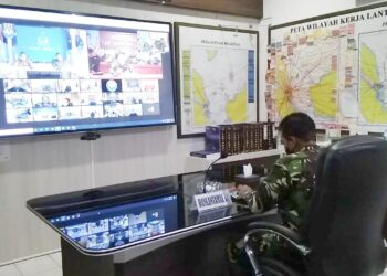 Danlantamal IV Melalui Vicon Ikuti Taklimat Awal Wasrik BPK RI