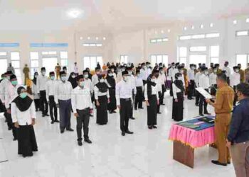 Pemda Natuna Lantik 45 Anggota BPD se-Kecamatan Pulau Tiga dan Pulau Tiga Barat