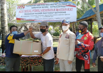 HPN ke-75 Wartawan Natuna Meriahkan Dengan Family Gathering dan Bagikan 2000 Masker