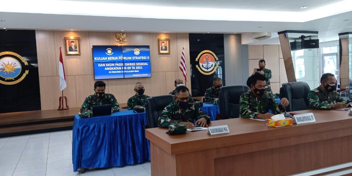 Danlantamal Iv Melalui Vicon Berikan Kuliah Kerja Kepada Pasis Dikreg Seskoal Angkatan Ke-59