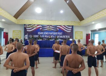 Danlantamal IV Hadiri Sidang Komisi Pantukhir  Pusat Caba Dan Cata PK TNI Angkatan Laut Tahun 2021 di Tanjung Uban