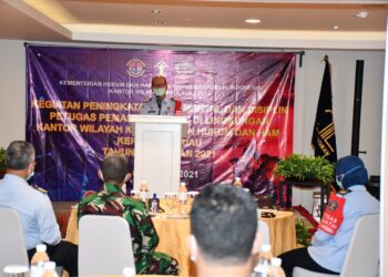 Lantamal IV Gelar Kegiatan Peningkatan Disiplin Petugas Kemasyarakatan Kanwil Kum & Ham Kepri