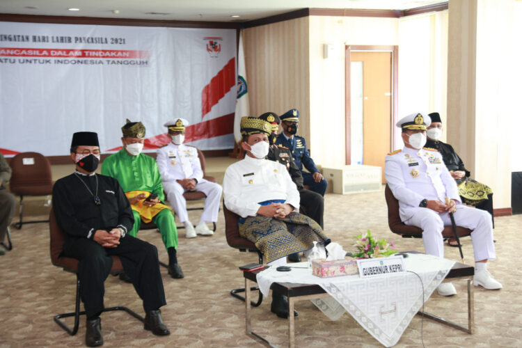 Wadanlantamal IV Melalui Virtual Hadiri Peringatan Hari Lahir Pancasila Tahun 2021 Di Batam