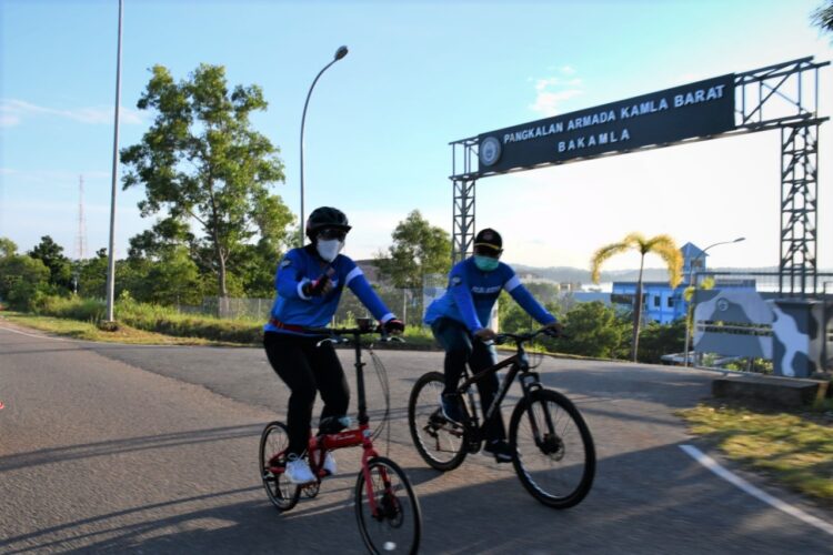 Danlantamal IV Ikut Serta Gowes Sehat Jelang Hari Bhayangkara Ke-75