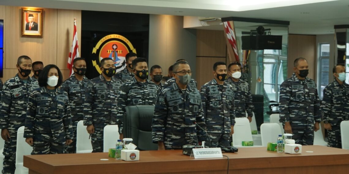 Melalui Vicon Lantamal IV Selaku Kogasgabhantai Ikuti Priefing Pelaku Latihan Armada Jaya Ta 2021