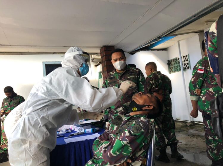 Upaya Cegah Penyebaran Covid-19 Lanal Tbk Lakukan Tes Rapid Swab Antigen