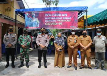 Demi Tercapainya Program Gugus Tugas Kapolres Tanjungpinang Tinjau Pelaksanaan Vaksinasi