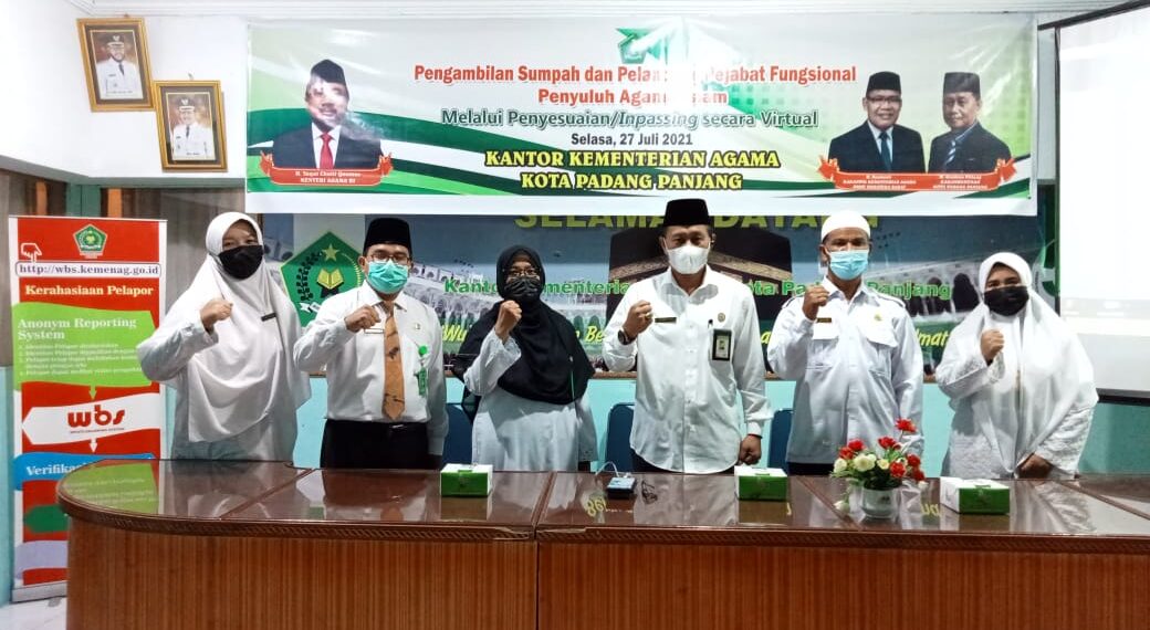 Tiga Orang ASN Kakankemenag Padang Panjang Resmi Dilantik Mejadi Pejabat Fungsional