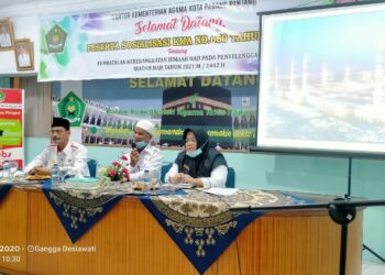 Kemenag Padang Panjang Kembali Sosialisasikan Pembatalan Pemberakatan Jmaah Haji Thn 2021