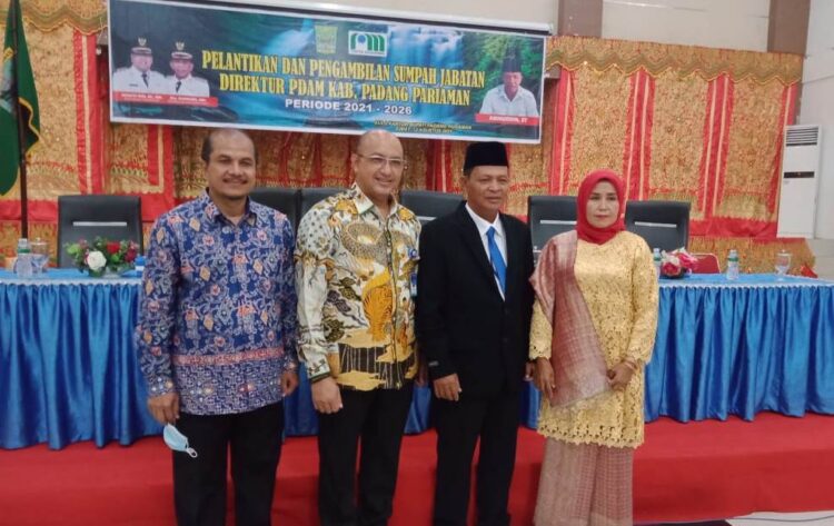 Suharti Bur SE MM Lantik Aminudin Sebagai Direktur PDAM Padang Pariaman Periode 2021–2026