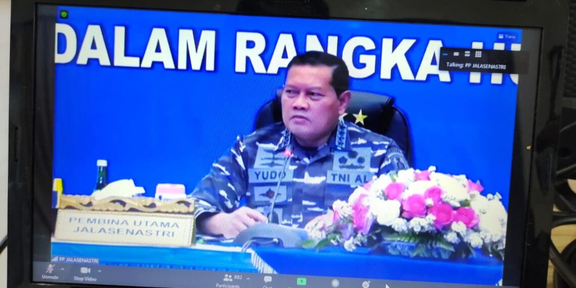 Sambut Hut Ke-75 Jalasenastri, Ketua Korcab IV DJA I Ikuti Tatap Muka Bersama Kasal Secara Vitual