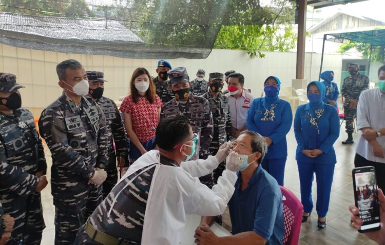 Upaya Mencegah Penyebaran Covid-19, TNI AL Lantamal IV, Gelar Tracing Gratis Dan  Tes Antigen Murah
