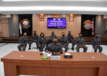 Jelang Setijab Pangkoarmada I Laksanakan Exit Briefing Melalui Vicon