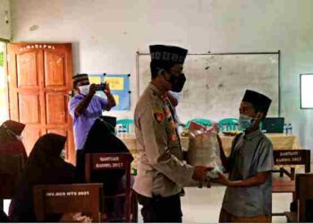 Kunjungi Ponpes Binjai, Kapolres Himbau Pentingnya Prokes dan Vaksinasi