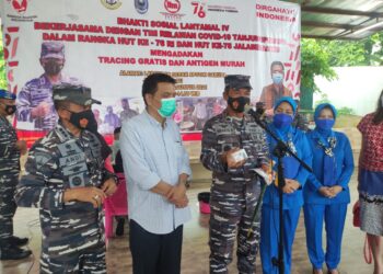 Upaya Mencegah Penyebaran Covid-19, TNI AL Lantamal IV, Gelar Tracing Gratis Dan  Tes Antigen Murah