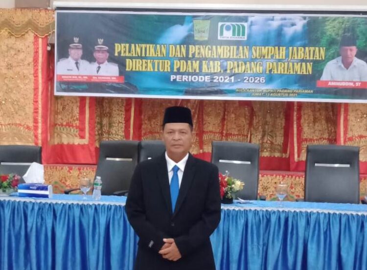 Suharti Bur SE MM Lantik Aminudin Sebagai Direktur PDAM Padang Pariaman Periode 2021–2026