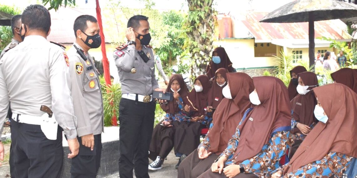 Dalam Rangka HUT Lalu Lintas Bhayangkara ke-66: Sat Lantas Polres Pasaman Barat Gelar Gebyar Vaksinasi