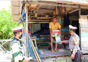 HUT Bhayangkara ke-66 Kapolres dan Kasat Natuna Santuni Masyarakat Penyandang Disabilitas