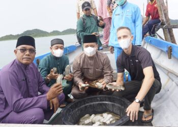 Bupati Lingga Tinjau Lokasi Budidaya Teripang Yang Dikelola PT Innovare