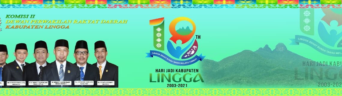 Banner Unsur Ketua DPRD Kabupaten Lingga Peringati Hari Jadi Lingga