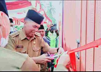 Bupati Natuna Resmikan Lumbung Pangan Masyarakat di Desa Cemaga Tengah