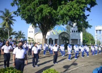 Agar Tubuh Tetap Bugar, Pasharkan & Satrol Lantamal IV Gelar Olahraga Bersama