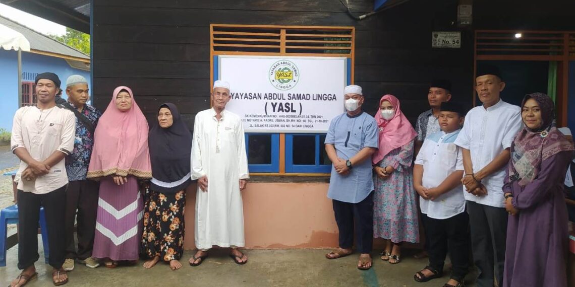 Momen Tahun Baru 2022 Bupati Lingga Resmikan Yayasan Abdul Samad di Lingga