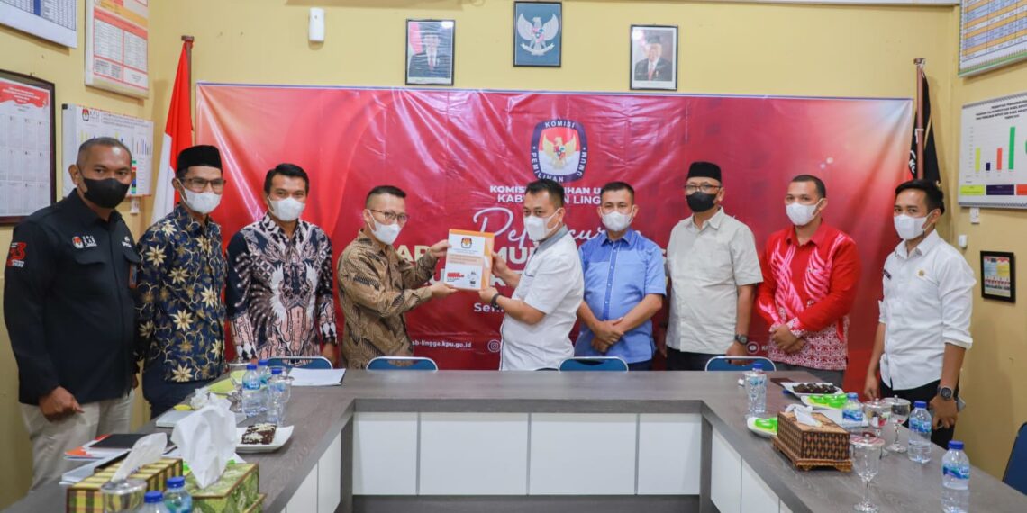 Bahas NPHD Pemilu 2024 Bupati & Ketua DPRD Lingga Silaturahmi Ke Kantor KPU,