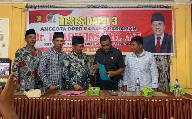 Reses, Ketua DPRD P.Pariaman Ir. H Arwinsyah, MT Serap Aspirasi Warga di Nagari Kuranji Hulu Semoga Terialisasi.