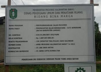 Pengerjaan “Asaljadi” Proyek Pembangunan Peningkatan Jalan di Bengkayang-Suti Semarang Kwalitas Matrialnya Sangat Diragukan