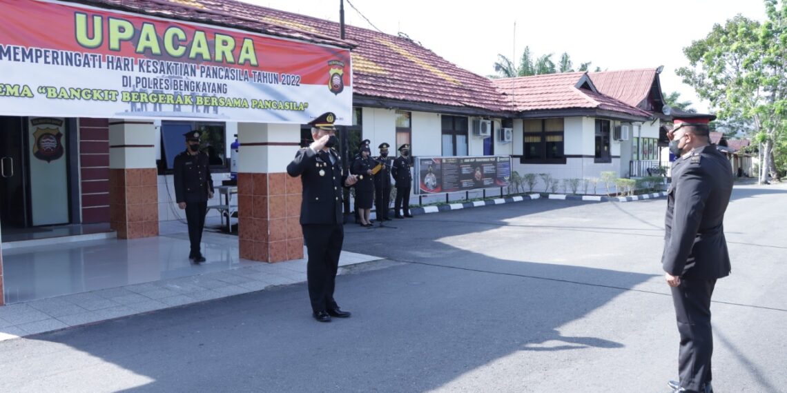 Polres Bengkayang Peringati Hari Kesaktian Pancasila Beri Tema Bangkit Bergerak Bersama Pancasila”.