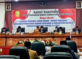 Bupati dan  Wakil Bupati Natuna Hadiri Rapat Paripurna Pengesahan APBD Tahun 2023