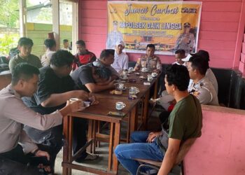 Polsek Daik Lingga Gelar Jumat Curhat Kantibmas Ajak Wartawan Perangi Kabar Hoax