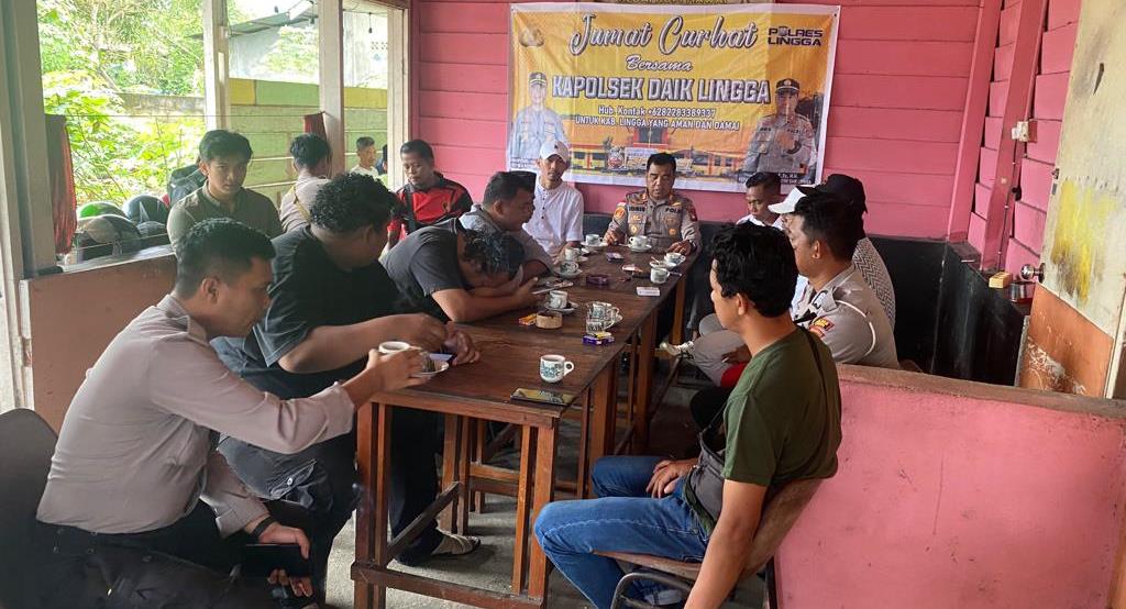 Polsek Daik Lingga Gelar Jumat Curhat Kantibmas Ajak Wartawan Perangi Kabar Hoax