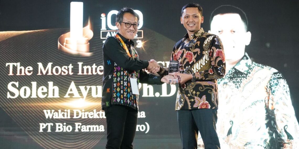 Sukses Dorong Inovasi Atasi Pandemi, Wadir Utama Bio Farma Dinobatkan The Most Intelligence CIO