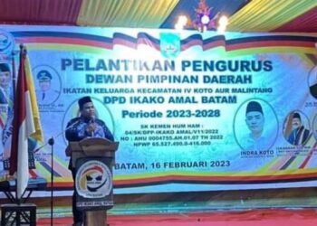 Bupati Padang Pariaman Hadiri acara Pelantikan Pengurus IKAKO AMAL di Batam