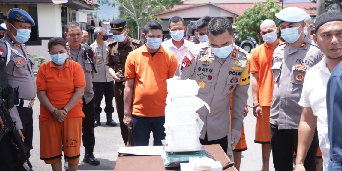 Polres Bengkayang Tindak Pelaku Narkoba Barag Bukti 10,4 Kilogram Sabu Dimusnahkan